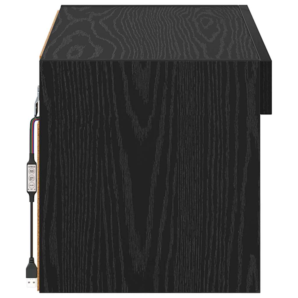 vidaXL TV Cabinet Set Black Oak 60 x 30 x 30 cm Engineered Wood