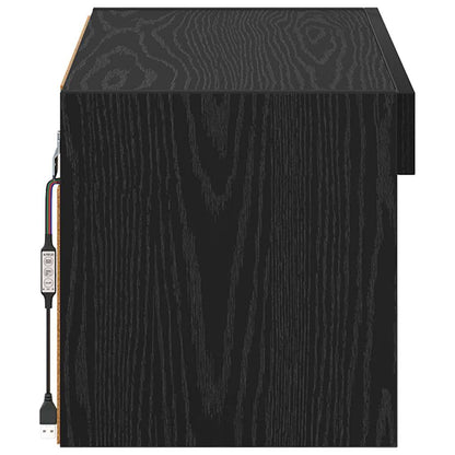 vidaXL TV Cabinet Set Black Oak 60 x 30 x 30 cm Engineered Wood
