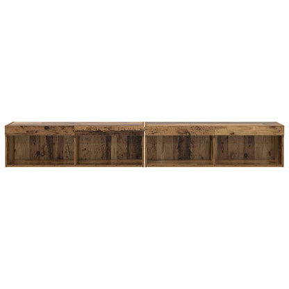 vidaXL TV Cabinet Set 2 pcs Old Wood 100 x 30 x 30 cm Engineered Wood
