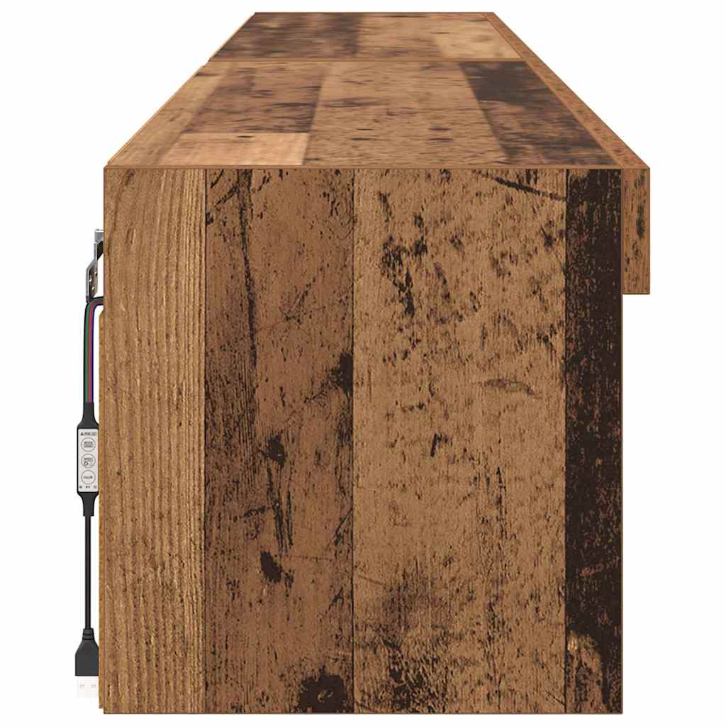 vidaXL TV Cabinet Set 2 pcs Old Wood 100 x 30 x 30 cm Engineered Wood