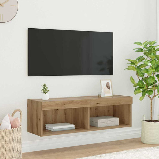 vidaXL TV Wall Cabinet 100 x 30 x 30 cm Artisan Oak Engineered Wood
