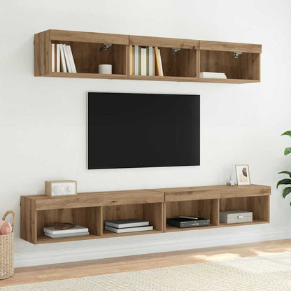 vidaXL TV Wall Cabinet 100 x 30 x 30 cm Artisan Oak Engineered Wood