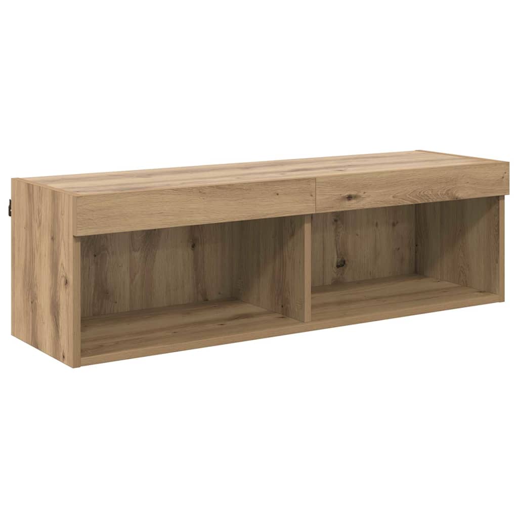 vidaXL TV Wall Cabinet 100 x 30 x 30 cm Artisan Oak Engineered Wood