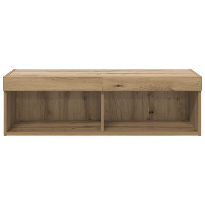 vidaXL TV Wall Cabinet 100 x 30 x 30 cm Artisan Oak Engineered Wood