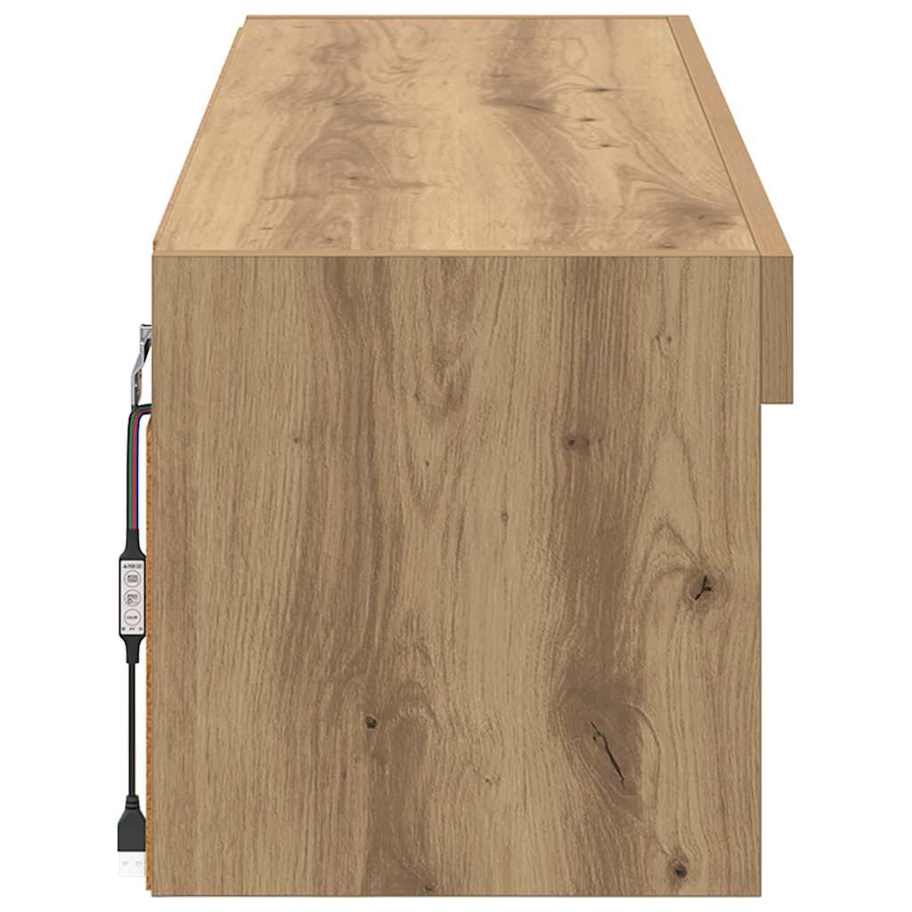 vidaXL TV Wall Cabinet 100 x 30 x 30 cm Artisan Oak Engineered Wood
