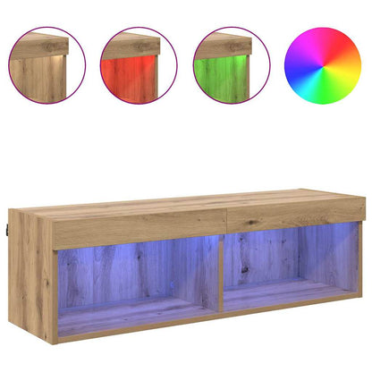 vidaXL TV Wall Cabinet 100 x 30 x 30 cm Artisan Oak Engineered Wood