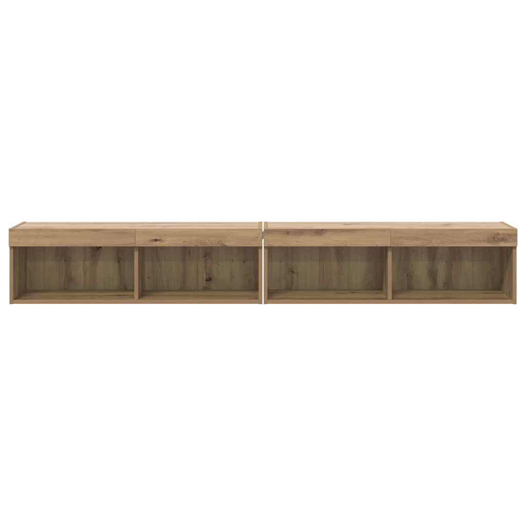 vidaXL TV Cabinet Set 2 pcs Artisan Oak Engineered Wood