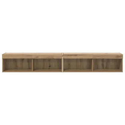 vidaXL TV Cabinet Set 2 pcs Artisan Oak Engineered Wood