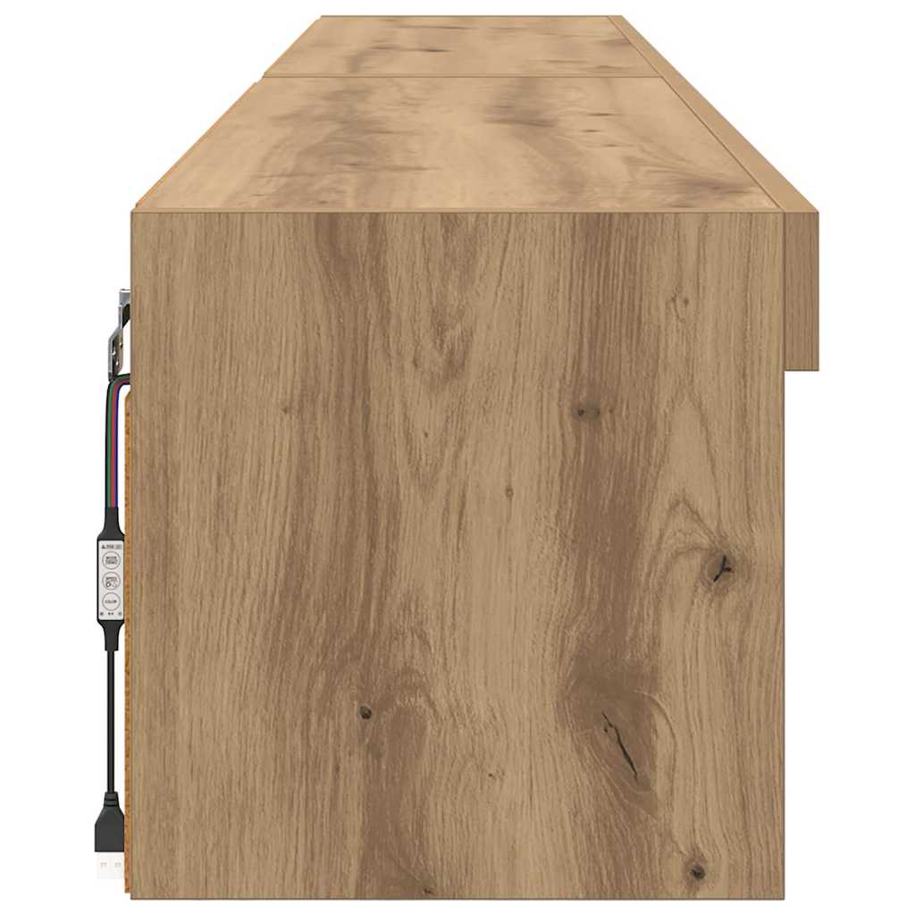 vidaXL TV Cabinet Set 2 pcs Artisan Oak Engineered Wood