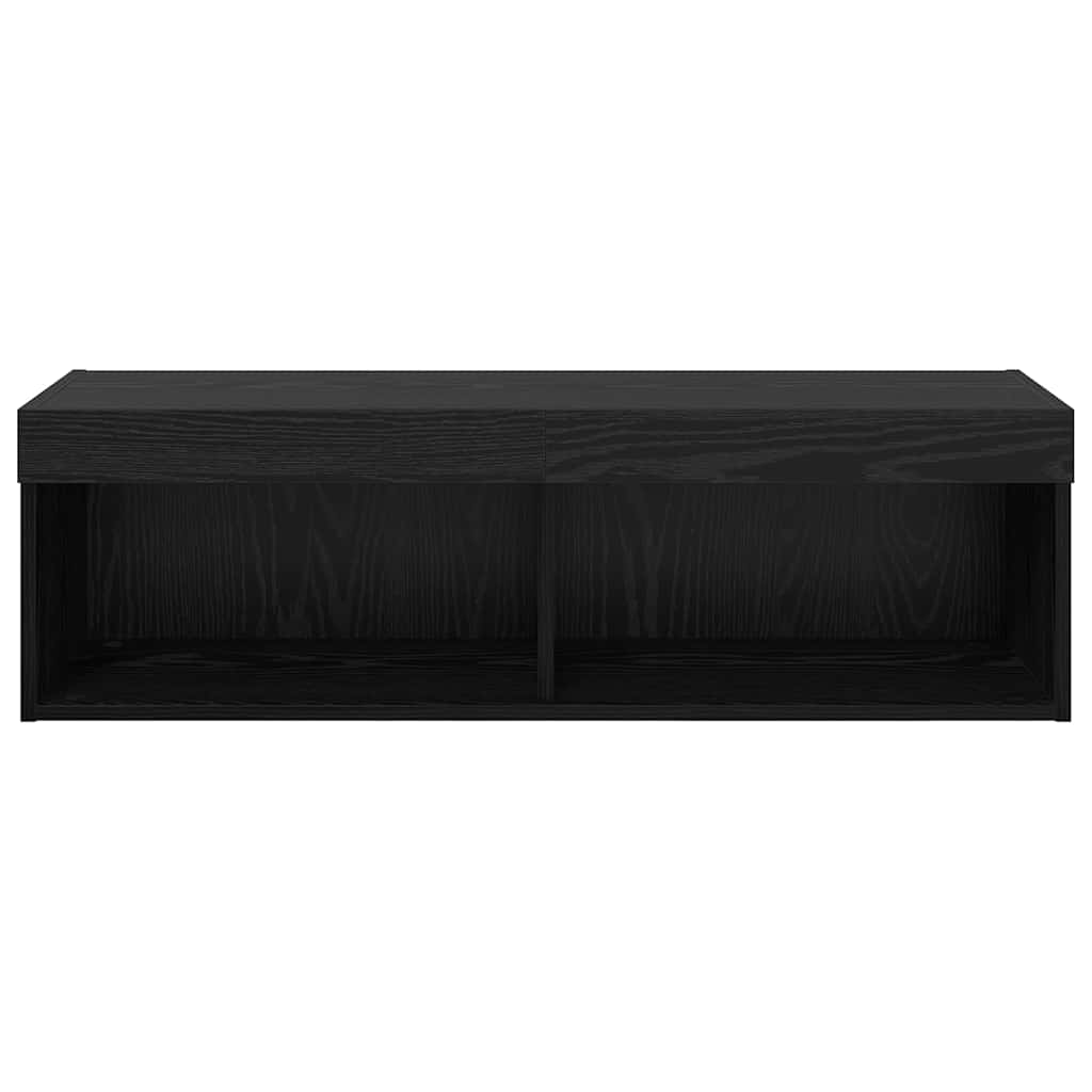 vidaXL TV Wall Cabinet Black Oak 100 x 30 x 30 cm Engineered Wood