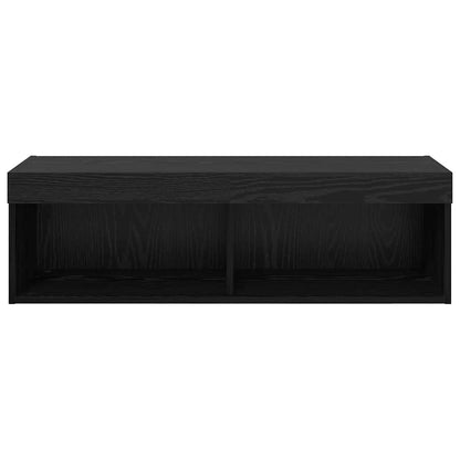 vidaXL TV Wall Cabinet Black Oak 100 x 30 x 30 cm Engineered Wood