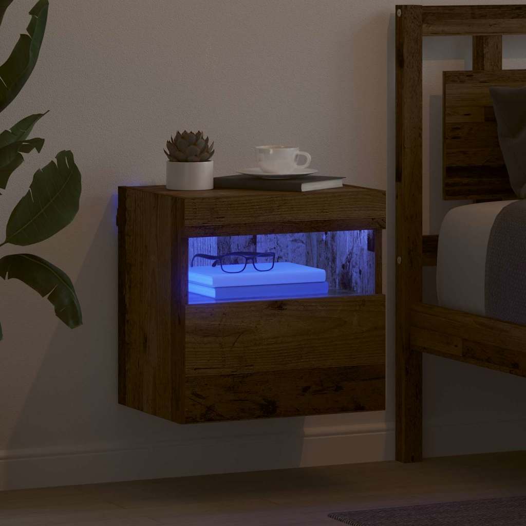 vidaXL TV Wall Cabinet Old Wood 40 x 30 x 40 cm Engineered Wood