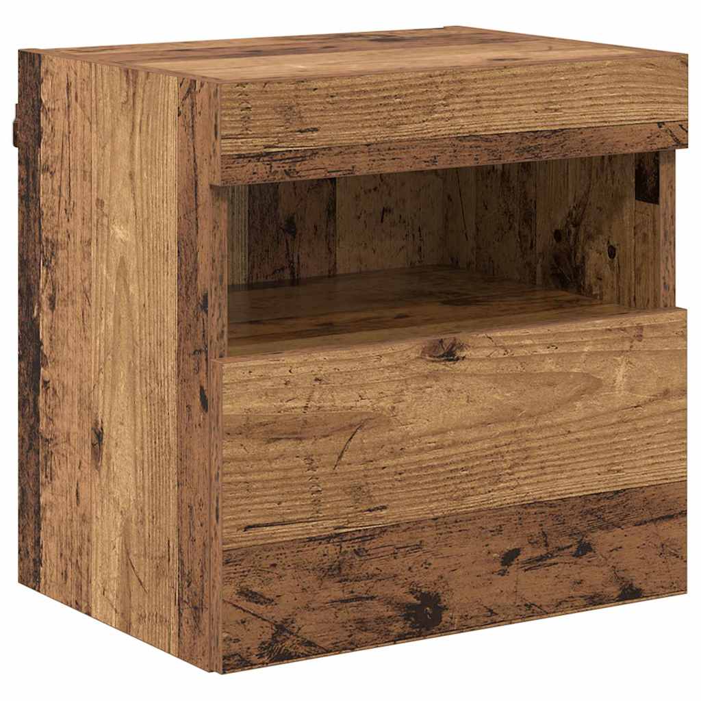 vidaXL TV Wall Cabinet Old Wood 40 x 30 x 40 cm Engineered Wood