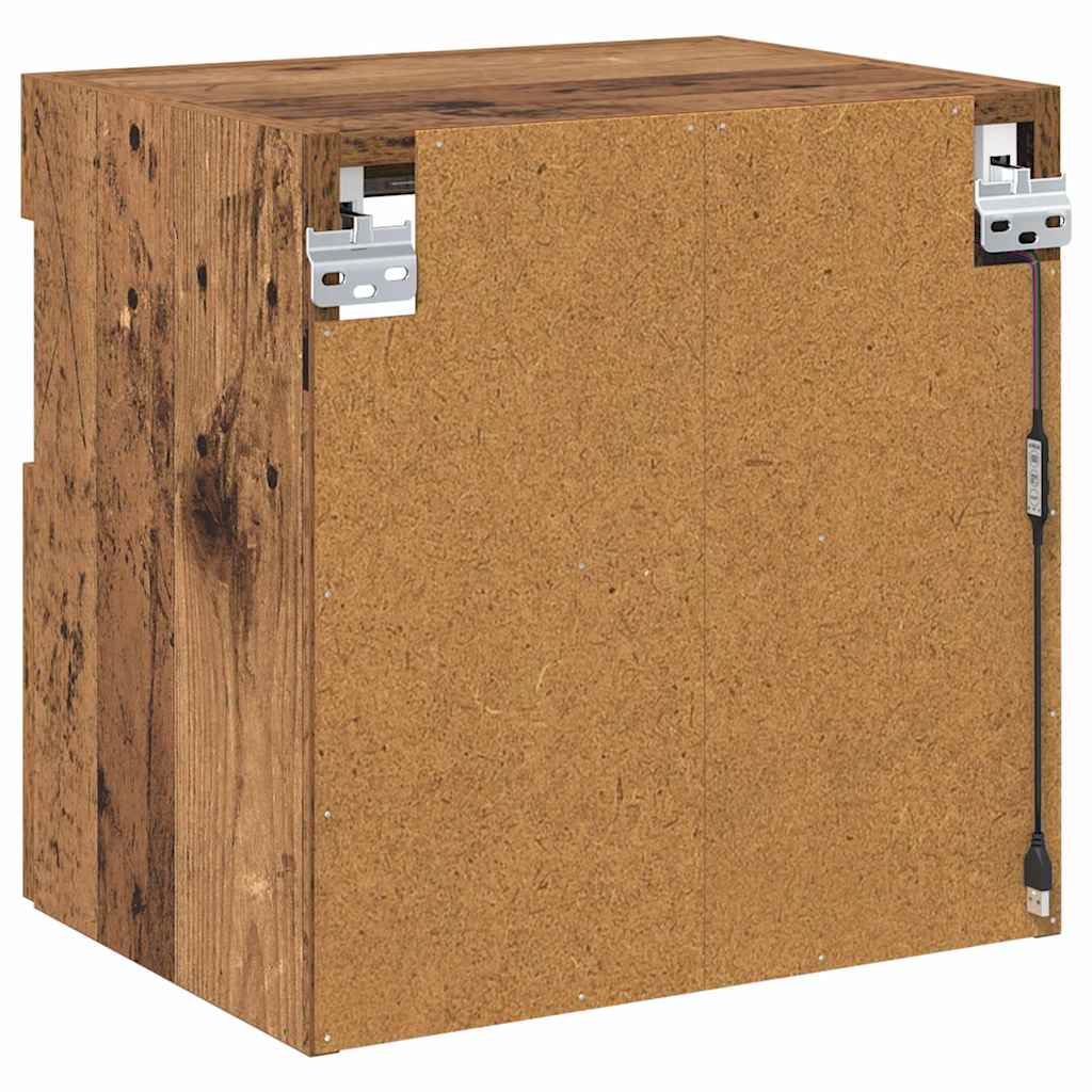 vidaXL TV Wall Cabinet Old Wood 40 x 30 x 40 cm Engineered Wood