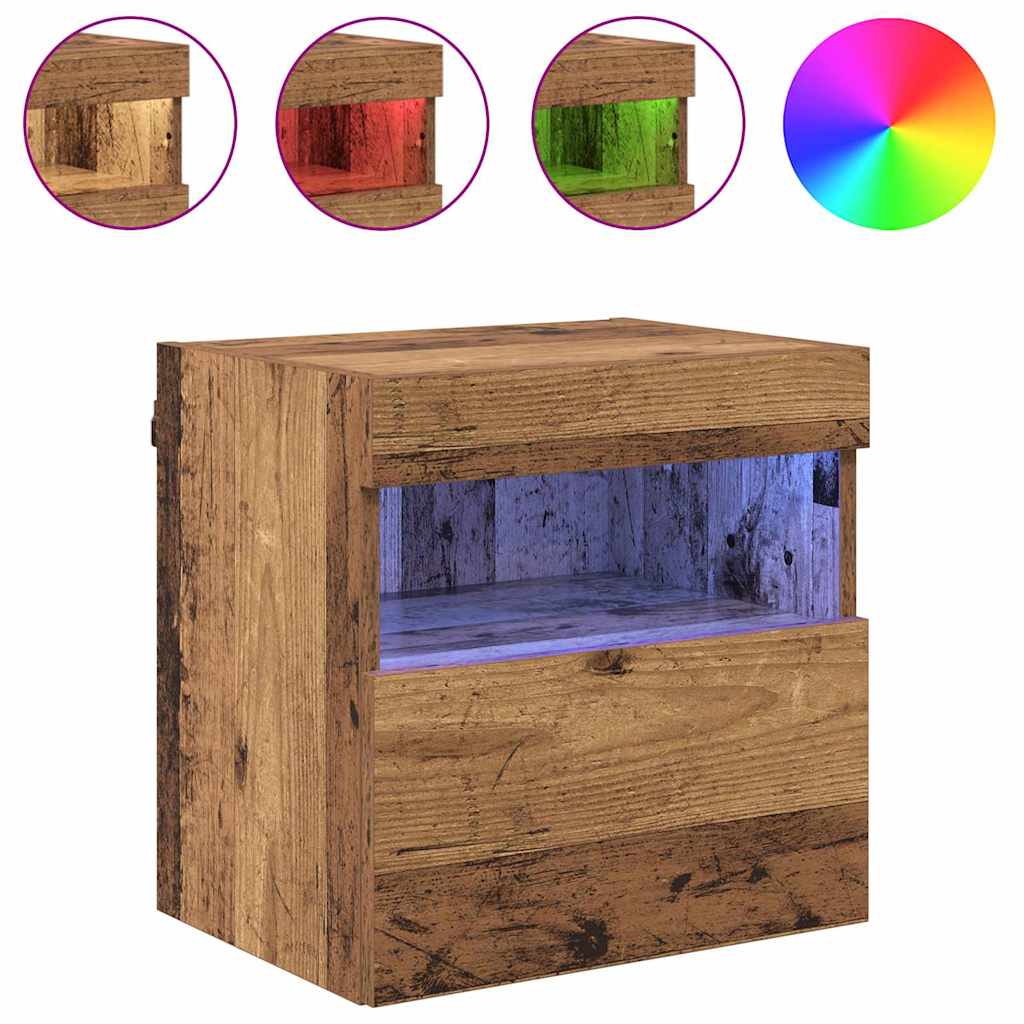 vidaXL TV Wall Cabinet Old Wood 40 x 30 x 40 cm Engineered Wood