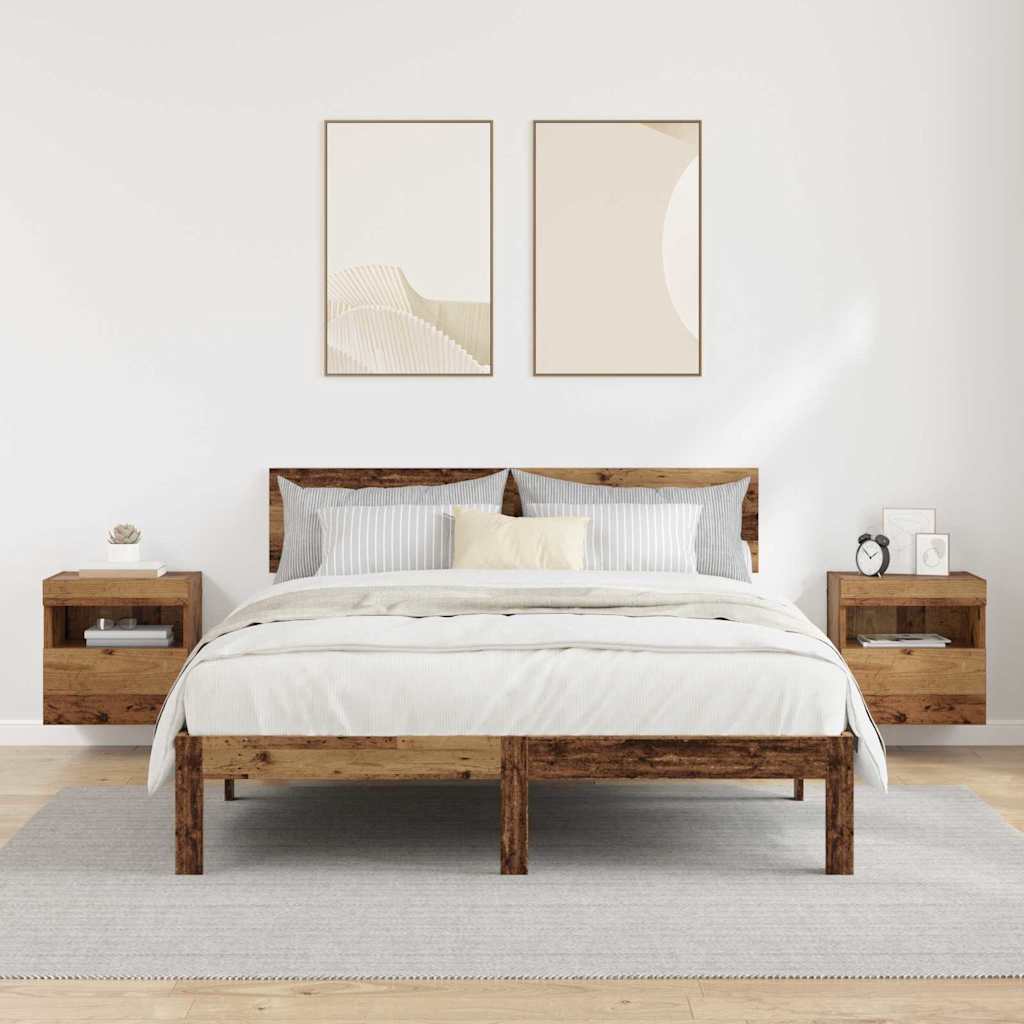 vidaXL TV Wall Cabinets 2 pcs Old Wood 40 x 30 x 40 cm Engineered Wood