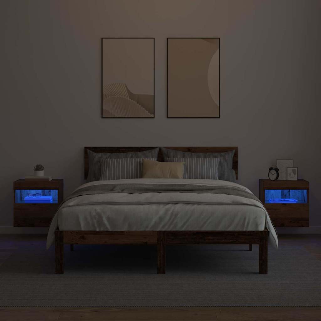vidaXL TV Wall Cabinets 2 pcs Old Wood 40 x 30 x 40 cm Engineered Wood