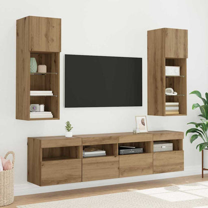 vidaXL TV Wall Cabinets 2 pcs Artisan Oak Engineered Wood