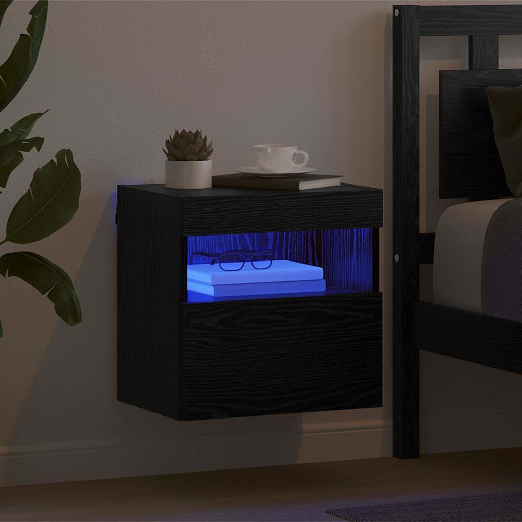 vidaXL TV Wall Cabinet Black Oak 40 x 30 x 40 cm Engineered Wood
