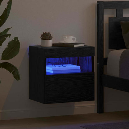 vidaXL TV Wall Cabinet Black Oak 40 x 30 x 40 cm Engineered Wood