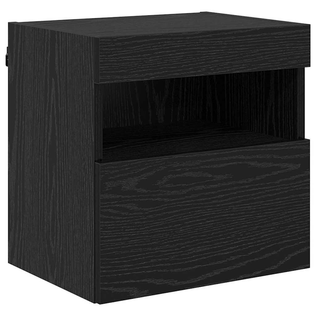 vidaXL TV Wall Cabinet Black Oak 40 x 30 x 40 cm Engineered Wood