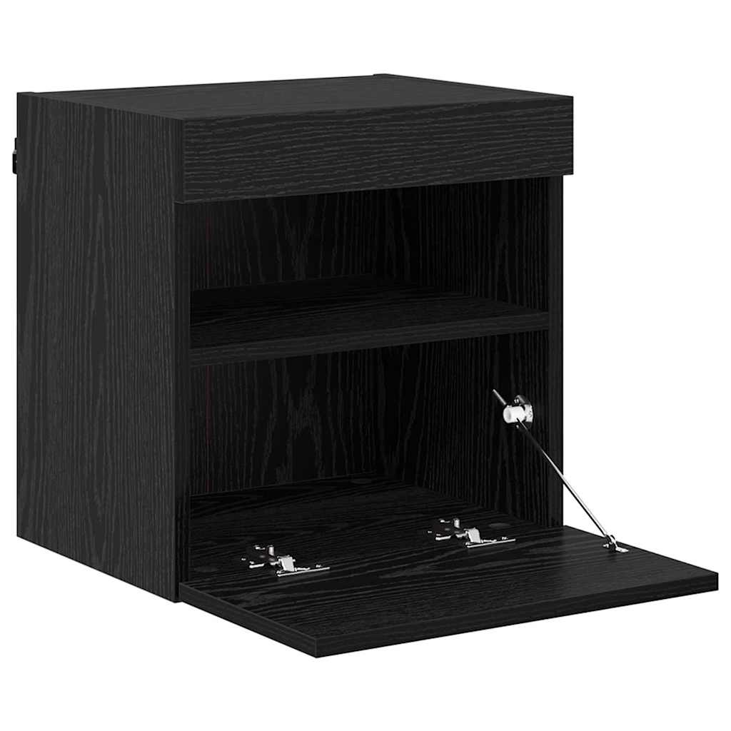 vidaXL TV Wall Cabinet Black Oak 40 x 30 x 40 cm Engineered Wood