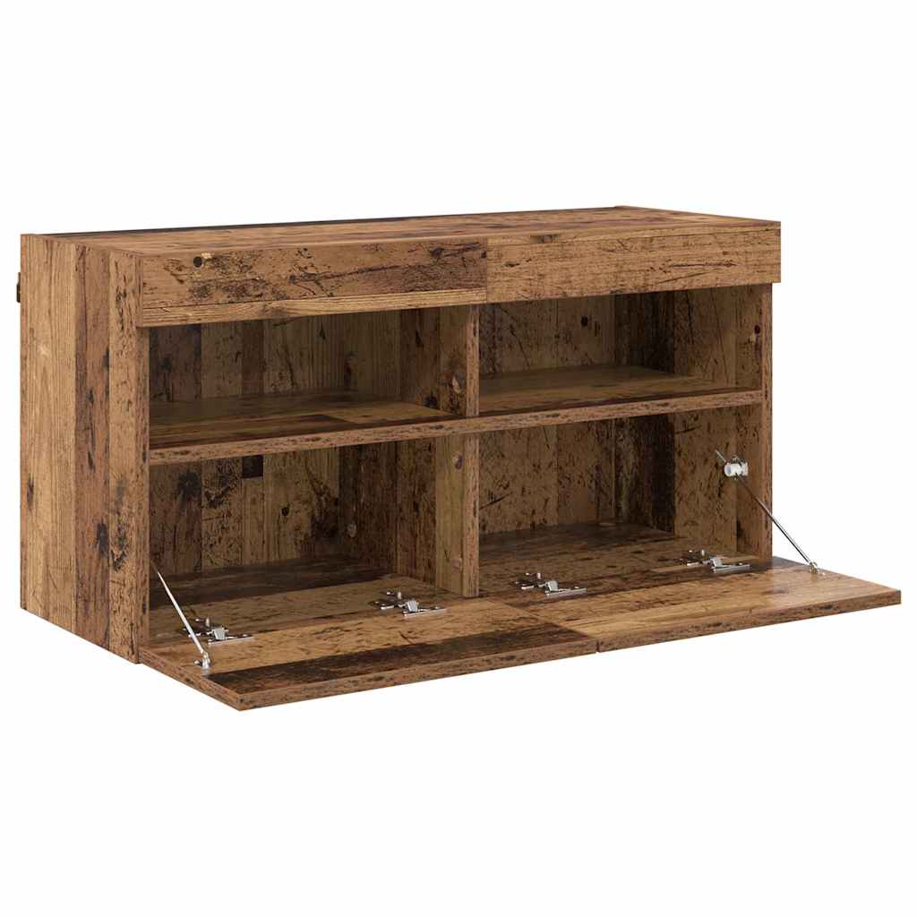 vidaXL TV Wall Cabinet Old Wood 80 x 30 x 40 cm Engineered Wood