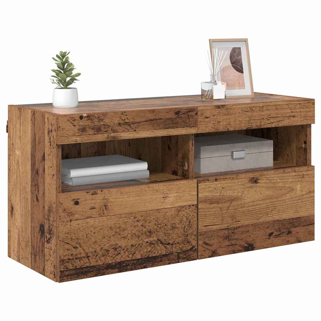 vidaXL TV Wall Cabinet Old Wood 80 x 30 x 40 cm Engineered Wood
