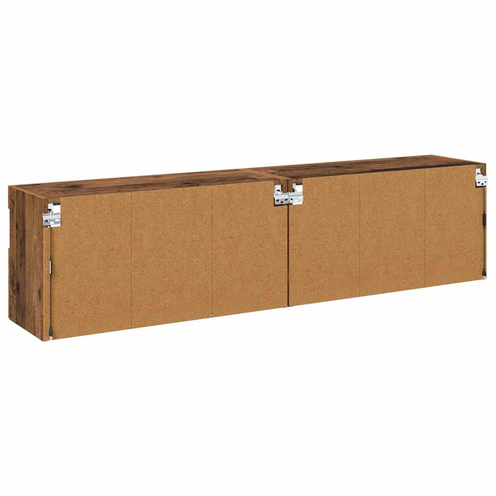 vidaXL TV Wall Cabinets 2 pcs Old Wood 80 x 30 x 40 cm Engineered Wood