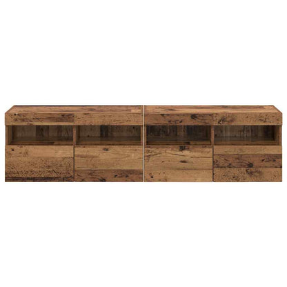 vidaXL TV Wall Cabinets 2 pcs Old Wood 80 x 30 x 40 cm Engineered Wood