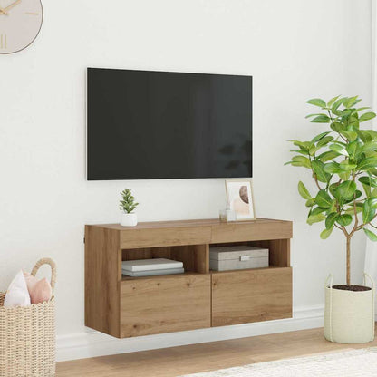 vidaXL TV Wall Cabinet 80 x 30 x 40 cm Artisan Oak Engineered Wood