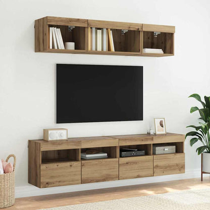 vidaXL TV Wall Cabinet 80 x 30 x 40 cm Artisan Oak Engineered Wood
