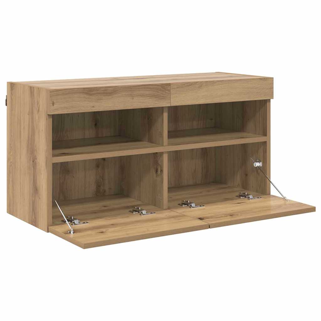 vidaXL TV Wall Cabinet 80 x 30 x 40 cm Artisan Oak Engineered Wood