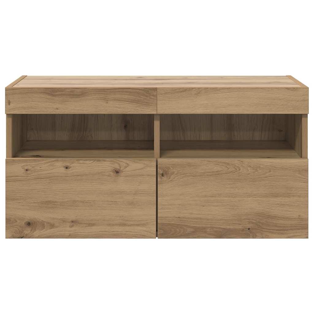 vidaXL TV Wall Cabinet 80 x 30 x 40 cm Artisan Oak Engineered Wood
