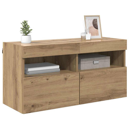 vidaXL TV Wall Cabinet 80 x 30 x 40 cm Artisan Oak Engineered Wood