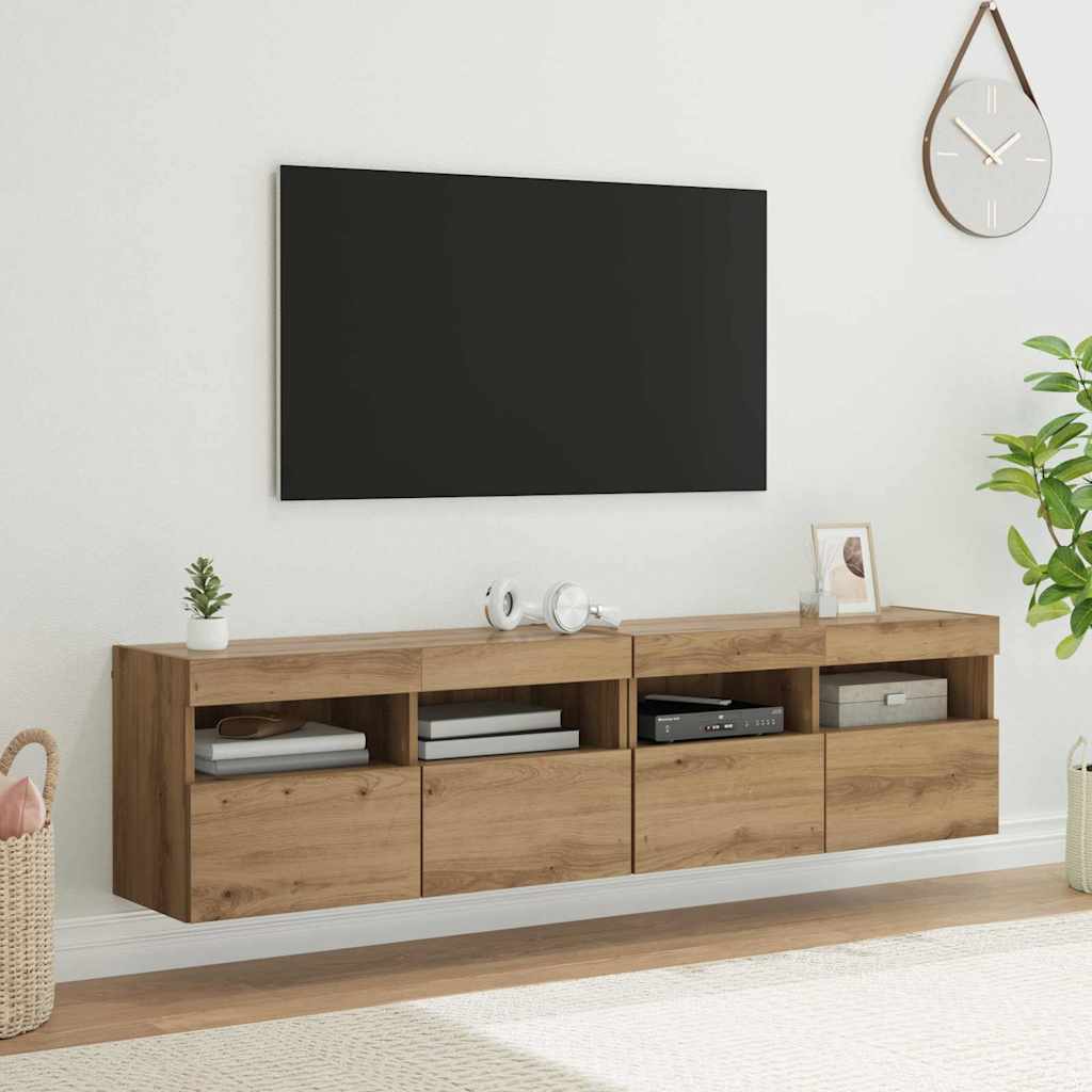 vidaXL TV Wall Cabinets 2 pcs Artisan Oak Engineered Wood