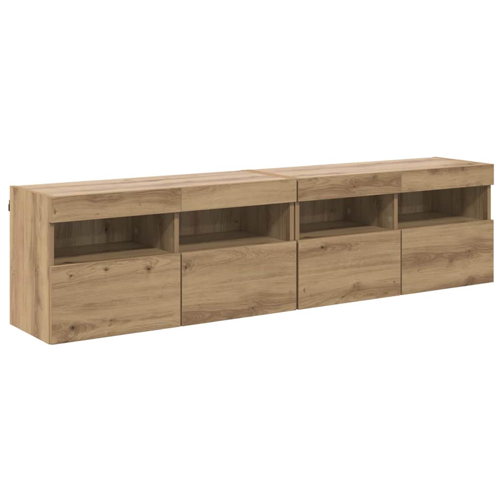 vidaXL TV Wall Cabinets 2 pcs Artisan Oak Engineered Wood