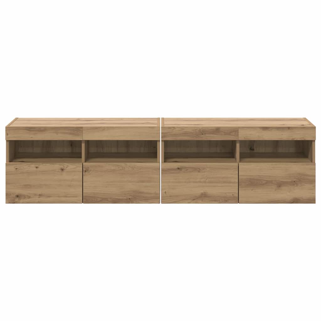 vidaXL TV Wall Cabinets 2 pcs Artisan Oak Engineered Wood