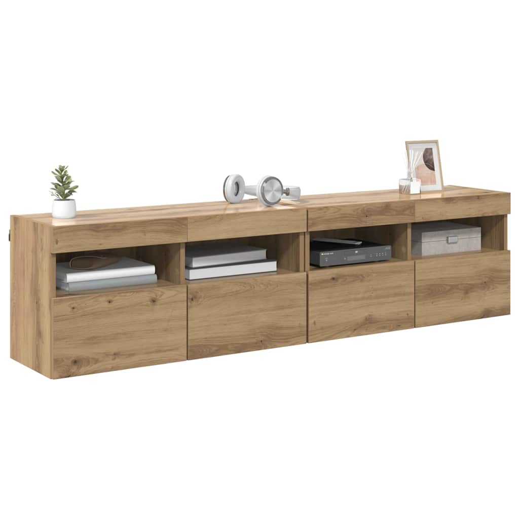 vidaXL TV Wall Cabinets 2 pcs Artisan Oak Engineered Wood
