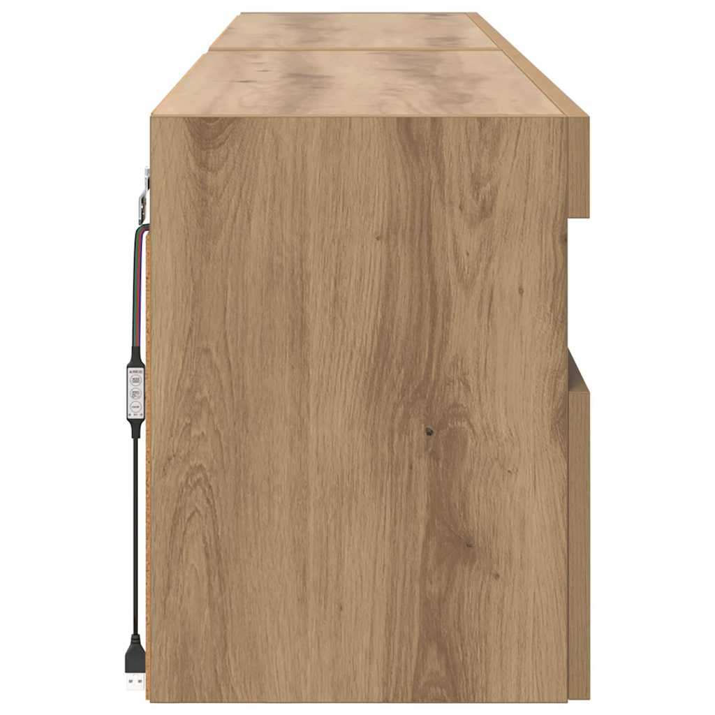 vidaXL TV Wall Cabinets 2 pcs Artisan Oak Engineered Wood