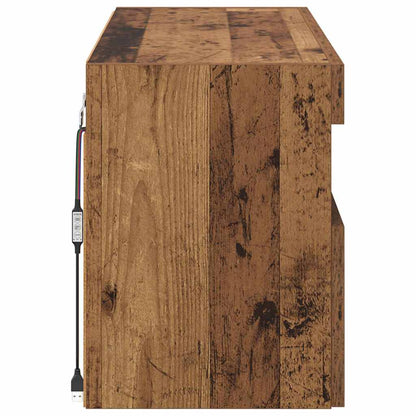 vidaXL TV Wall Cabinet Old Wood 100 x 30 x 40 cm Engineered Wood