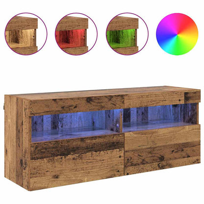 vidaXL TV Wall Cabinet Old Wood 100 x 30 x 40 cm Engineered Wood