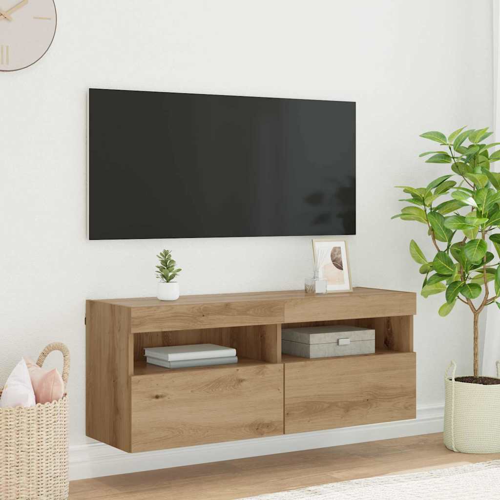 vidaXL TV Wall Cabinet 100 x 30 x 40 cm Artisan Oak Engineered Wood