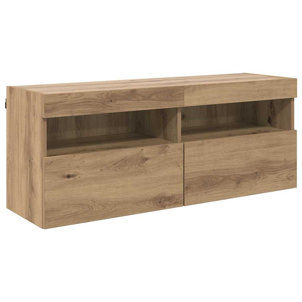vidaXL TV Wall Cabinet 100 x 30 x 40 cm Artisan Oak Engineered Wood