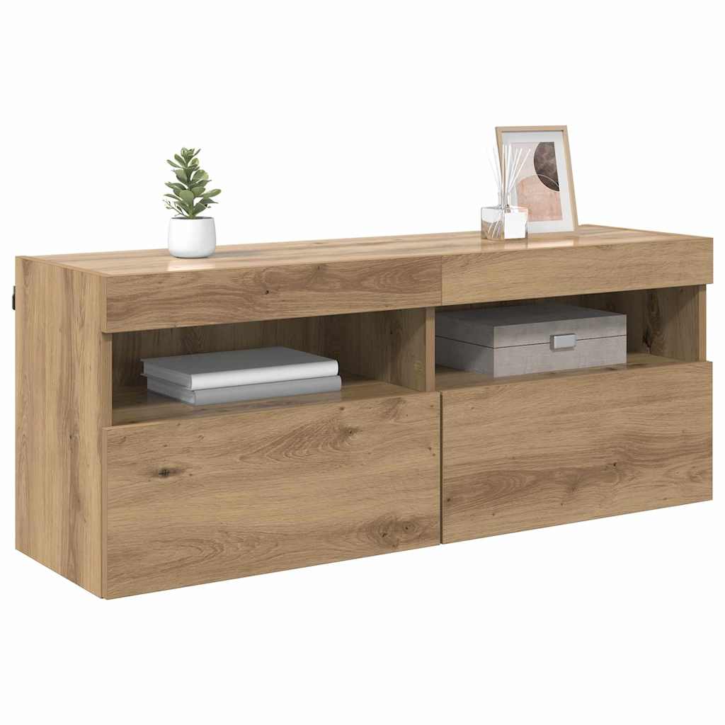 vidaXL TV Wall Cabinet 100 x 30 x 40 cm Artisan Oak Engineered Wood