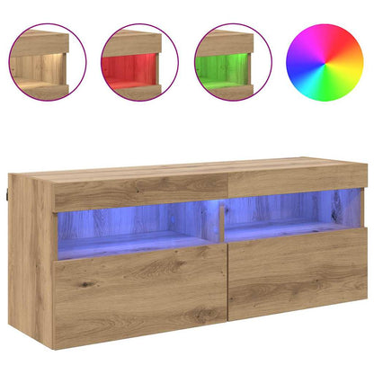 vidaXL TV Wall Cabinet 100 x 30 x 40 cm Artisan Oak Engineered Wood