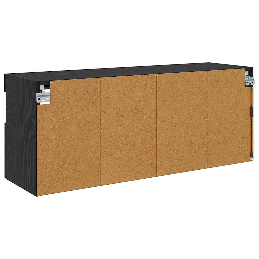 vidaXL TV Wall Cabinet Black Oak 100 x 30 x 40 cm Engineered Wood