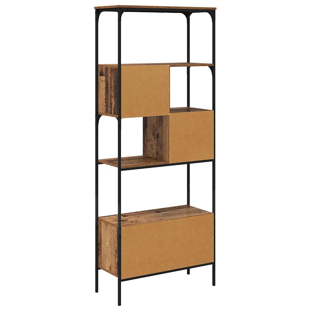 vidaXL Bookcase Old Wood 76 x 33 x 188.5 cm Engineered Wood