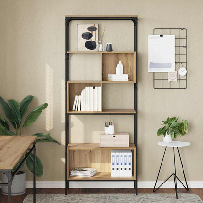 vidaXL Bookcase 7-Tier 76 x 33 x 188.5 cm Engineered Wood Artisan Oak