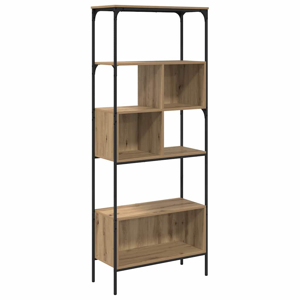vidaXL Bookcase 7-Tier 76 x 33 x 188.5 cm Engineered Wood Artisan Oak